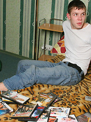 Russian twinks go wild stuffing mouths and butts