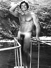 Vintage style photo shoots of sexy man from 70s