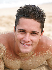 Hawaian surfer jock posing naked