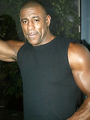 Aged and muscled black man