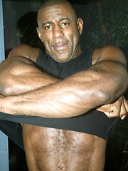Aged and muscled black man
