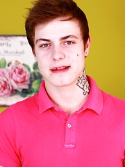 Tattooed Tomas Ashen spews cum on his chest.