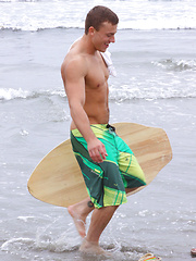 Straight swimmer boy shows his pretty butt