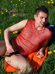 Cute euro boy Juraj loves the summer sunshine