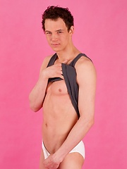 Straight Alex Newman showing his big dick first-time