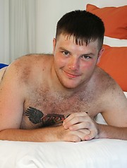 Pocket cub Leo Stone shows off his furry body and his thick, pierced cock in this fantasy solo photo shoot 