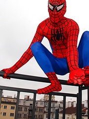 Spiderman Rescues Dick-Lovin Twink With A Thick Serving Of Hard Raw Cock!