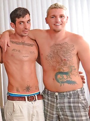 Group of guys jerking together