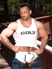 Strong gay model Adam Champ