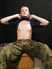 Sexy Adam Rogers peels off his camouflage pants.