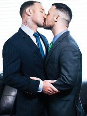 Sergeant Miles Gags On Dylan James' 9-Inch Cock